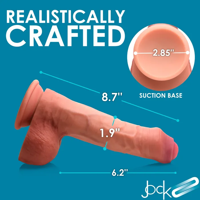 Jock 87 Uncut Dual Density Silicone Dildo With Balls Jock Female Sex Toys Jock 87 Uncut Dual Density Silicone Dildo With Balls Jock Female Sex Toys