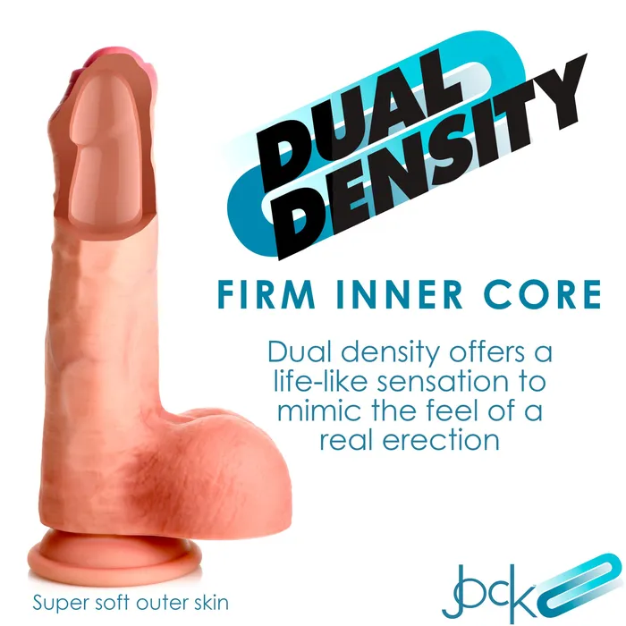 Jock 87 Uncut Dual Density Silicone Dildo With Balls Jock Female Sex Toys Jock 87 Uncut Dual Density Silicone Dildo With Balls Jock Female Sex Toys