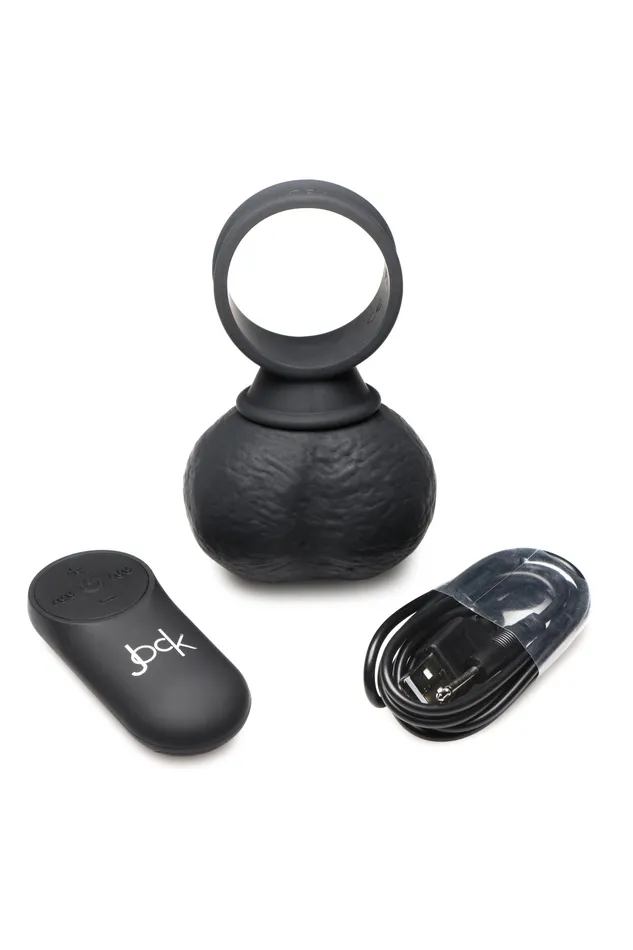 Jock Cock Ring 28X Vibrating Silicone Balls X Large Black Jock Couples Jock Cock Ring 28X Vibrating Silicone Balls X Large Black Jock Couples