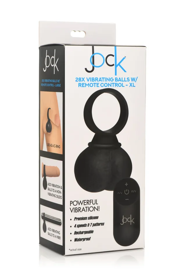 Jock Cock Ring 28X Vibrating Silicone Balls X Large Black Jock Couples Jock Cock Ring 28X Vibrating Silicone Balls X Large Black Jock Couples