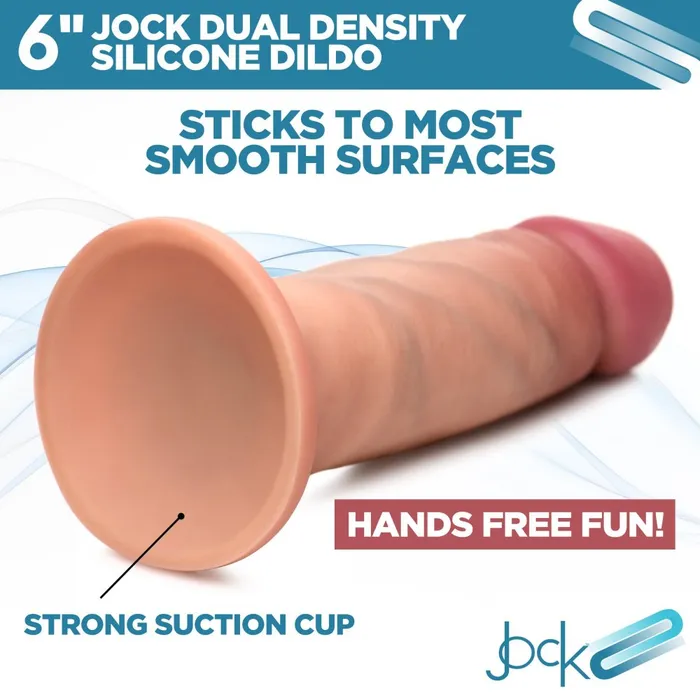 Jock Dildos Jock 6 Dual Density Silicone Dildo Light Jock Dildos Jock 6 Dual Density Silicone Dildo Light
