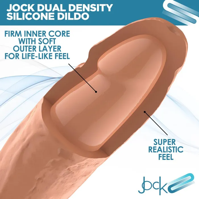 Jock Dildos Jock 6 Dual Density Silicone Dildo Light Jock Dildos Jock 6 Dual Density Silicone Dildo Light