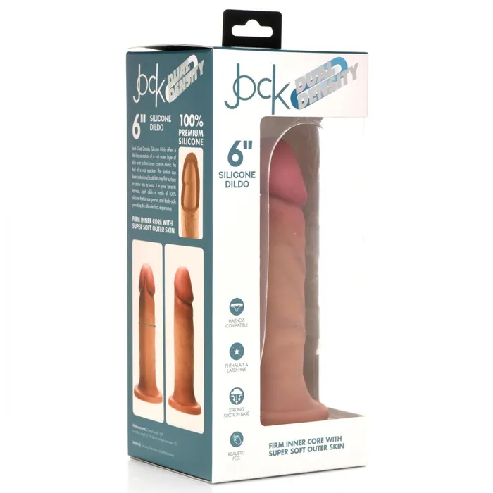 Jock Dildos Jock 6 Dual Density Silicone Dildo Light Jock Dildos Jock 6 Dual Density Silicone Dildo Light