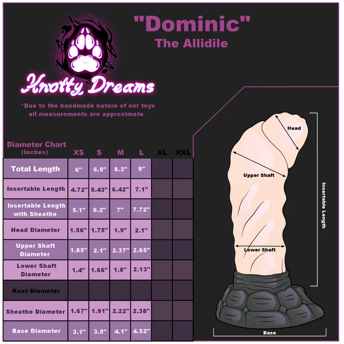 Knotty Dreams Project Dildos Dominic the Allidile XS Firm