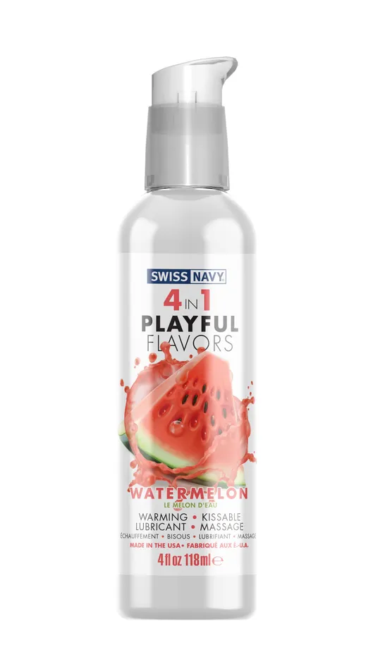 MD Science Lab Swiss Navy 4in1 Playful Flavors Watermelon 4 Oz Female Sex Toys MD Science Lab Swiss Navy 4in1 Playful Flavors Watermelon 4 Oz Female Sex Toys