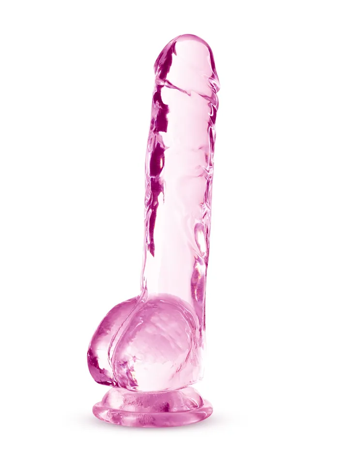 Naturally Yours 8 Inch Crystalline Dildo Rose Blush Dildos