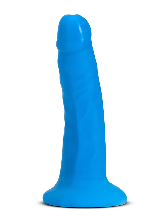 Neo Elite 6 Inch Dual Density Cock Neon Blue Blush Dildos