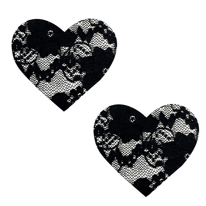 Neva Nude Vogue Black Lace I Heart U Nipztix Pasties Anal
