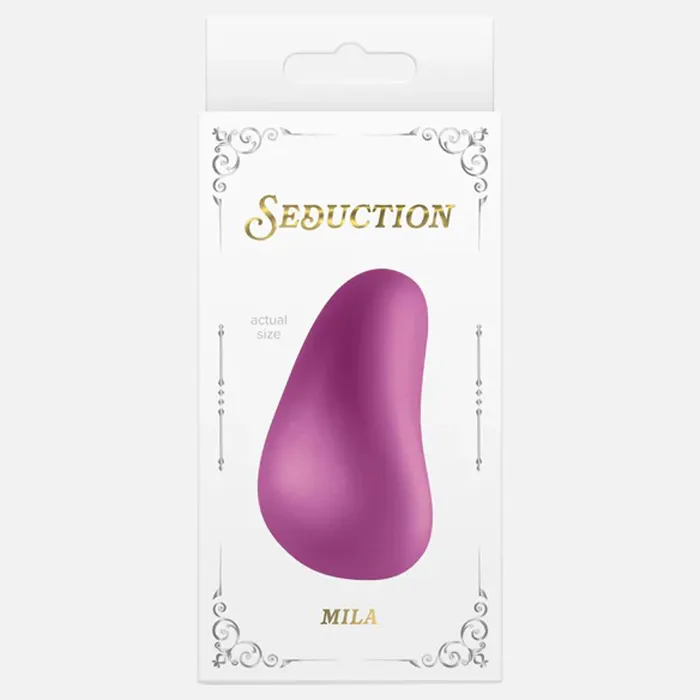 NS Novelties Vibrators Seduction Mila Palm Vibrator Metallic Dusty Rose