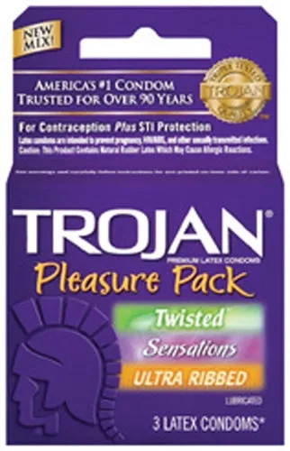 Paradise Marketing Enhancers Trojan Pleasure Pack 3 Pack