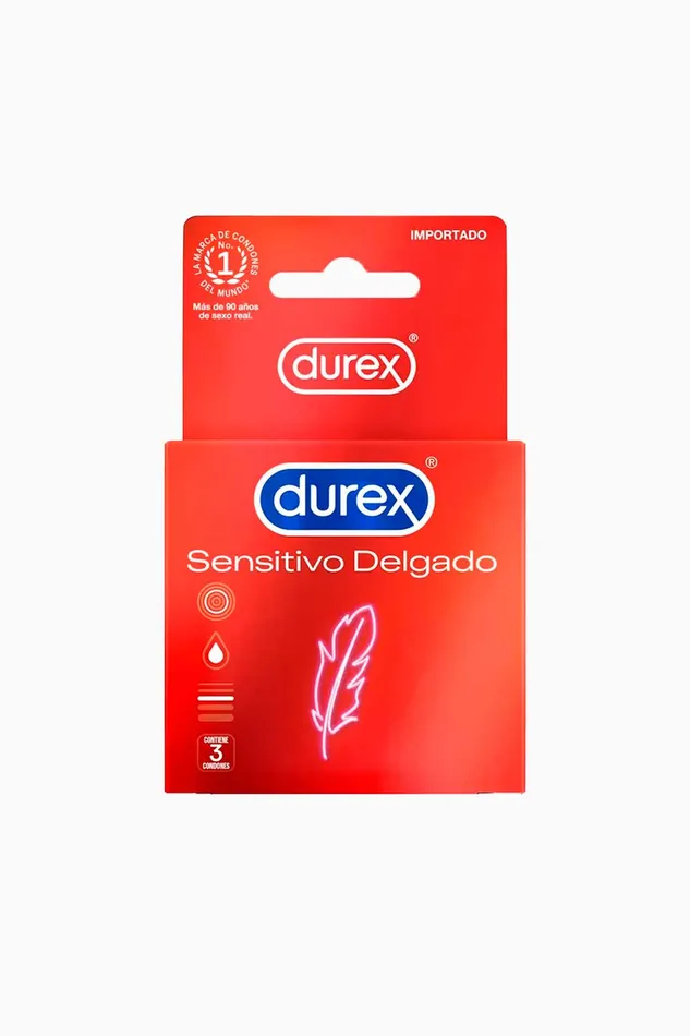 SENSITIVO Condones Delgados Durex x3 Durex Vibrators