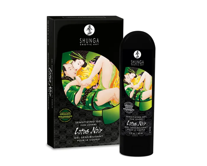 Shunga Enhancers Lotus Noir Sensitizing Gel for Lovers 2 Fl Oz 60 ml