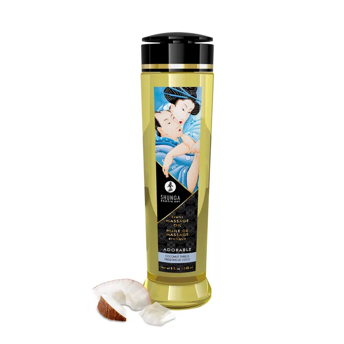 Shunga Massage Oils Adorable 8 Fl Oz Coconut Thrills Couples