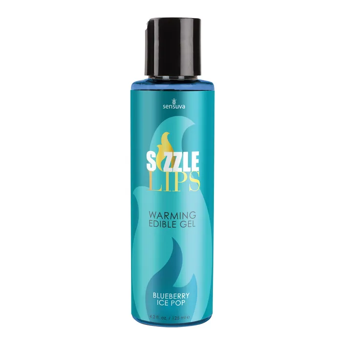 Sizzle Lips Blueberry Ice Pop Warming Gel 42 Fl Oz Bottle Sensuva Anal