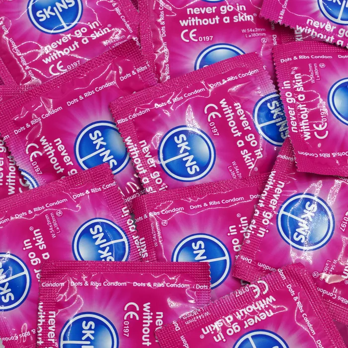 Skins Condoms Dots Ribs 4 Pack Skins Enhancers
