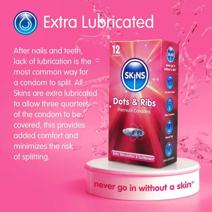 Skins Condoms Dots Ribs 4 Pack Skins Enhancers