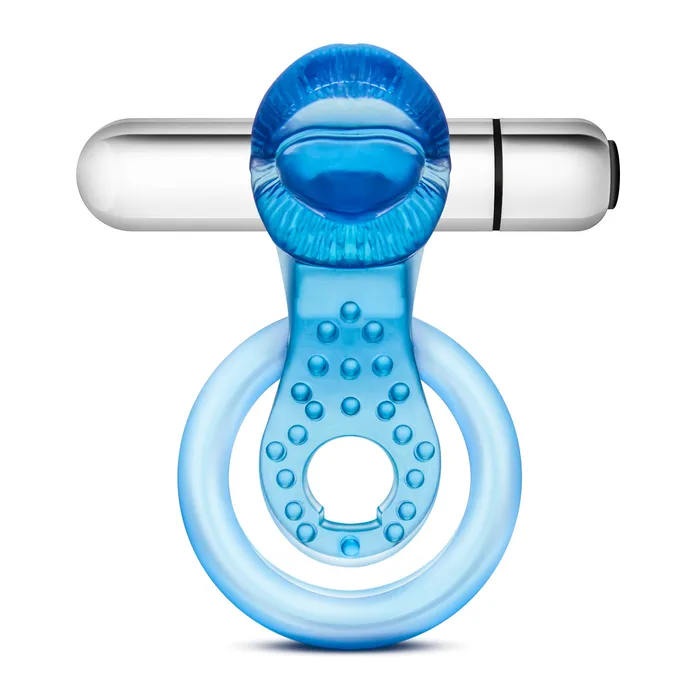 Stay Hard 10 Function Vibrating Tongue Ring Blue Blush Vibrators