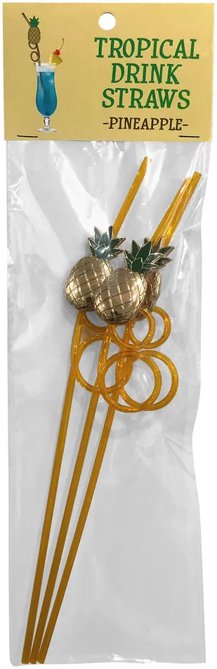 Tropical Drinking Straws Pineapple 3 Pack 2024 Holiday Sale Enhancers
