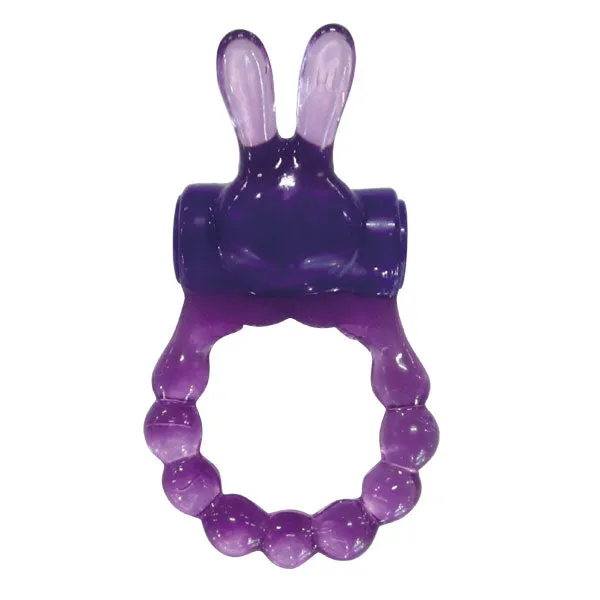 Vibrators Top Cat Toys Vibrating Bunny Ring Purple