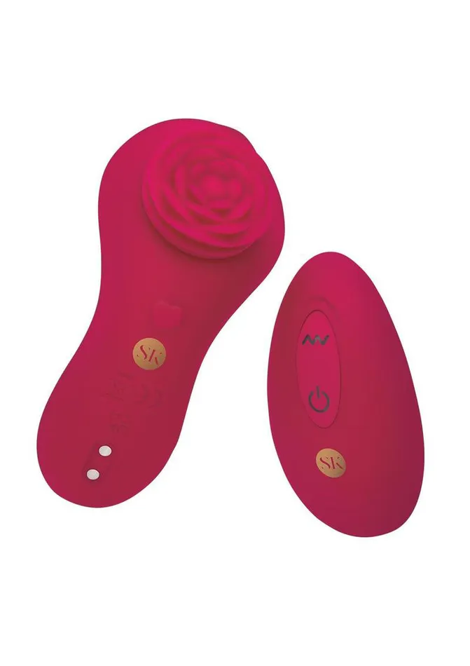 XGEN Vibrators Rosegasm Rose Surprise Panty Vibe Red